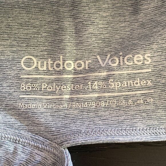 Outdoor Voices Sports Bra / Cropped Tank Top- Size Small, Light Blue Back Cutout - Picture 6 of 6